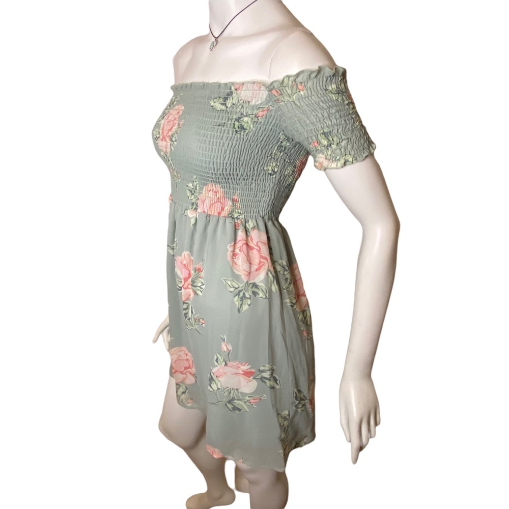 Show Me Your Mumu Women’s Medium Dolly Smocked Floral Dress in Sweetheart Sage - Picture 8 of 12